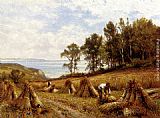 Famous Isle Paintings - In The Cornfields, Near Luccombe, Isle Of Wight